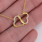 Everlasting Love Necklace (with Horizontal Poinsettia Flowers and Black and White Patterned BG)