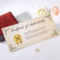 Everlasting Love Necklace (with Horizontal Poinsettia Flowers and Black and White Patterned BG)