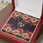 Everlasting Love Necklace (with Horizontal Poinsettias Flowers Card and Deep Purple BG)