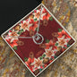 Lucky In Love Necklace (with horizontal Poinsettias Flowers and Red Burnt BG Card)