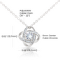 Knot of Love Pendant Necklace (No MC) with White Gold or Yellow Gold Finish
