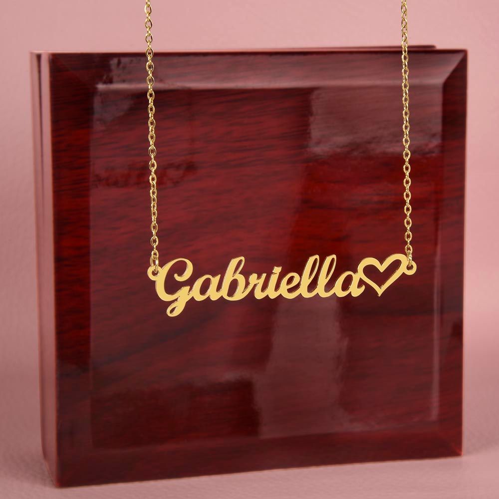 Personalized Heart Name Necklace (no message card)