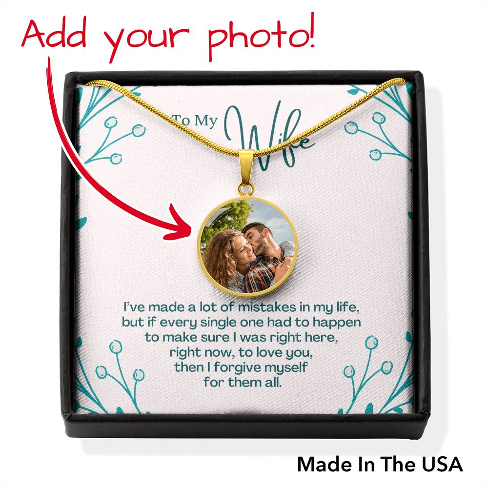 Personalized Circle Necklace To Wife