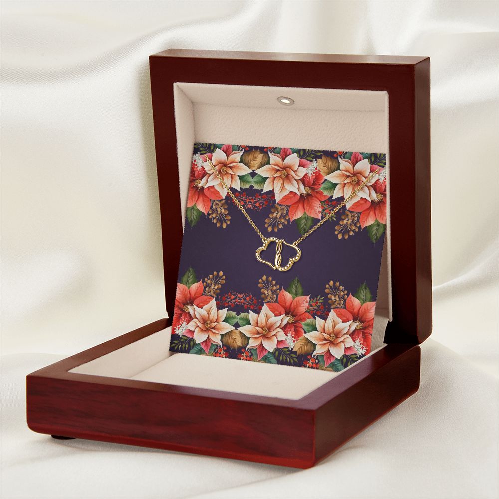 Everlasting Love Necklace (with Horizontal Poinsettias Flowers Card and Deep Purple BG)