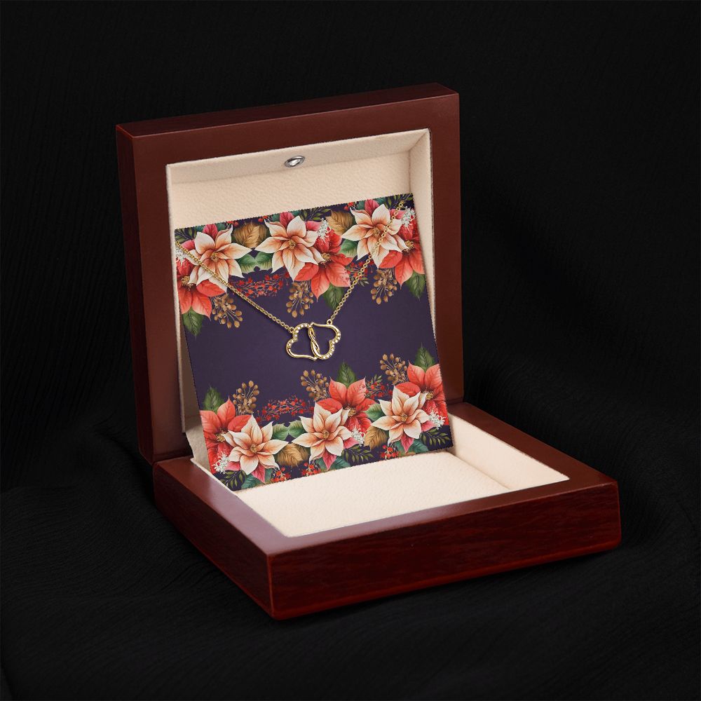 Everlasting Love Necklace (with Horizontal Poinsettias Flowers Card and Deep Purple BG)