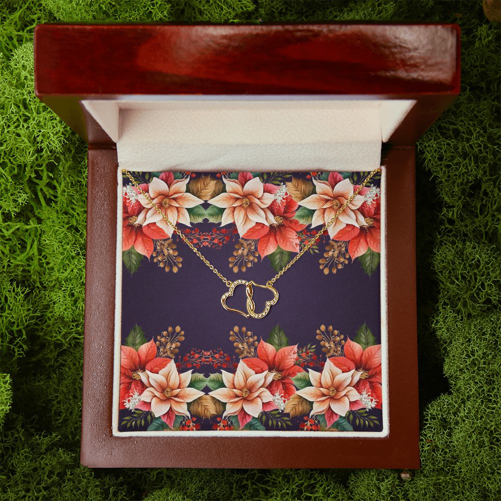 Everlasting Love Necklace (with Horizontal Poinsettias Flowers Card and Deep Purple BG)
