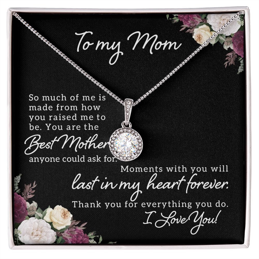 Eternal Hope Necklace with message for Mom - I Love You)