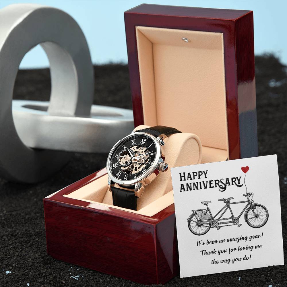 Men's Openwork Watch - Happy Anniversary