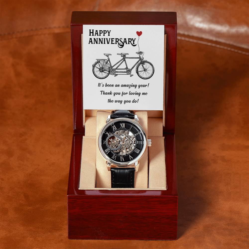 Men's Openwork Watch - Happy Anniversary