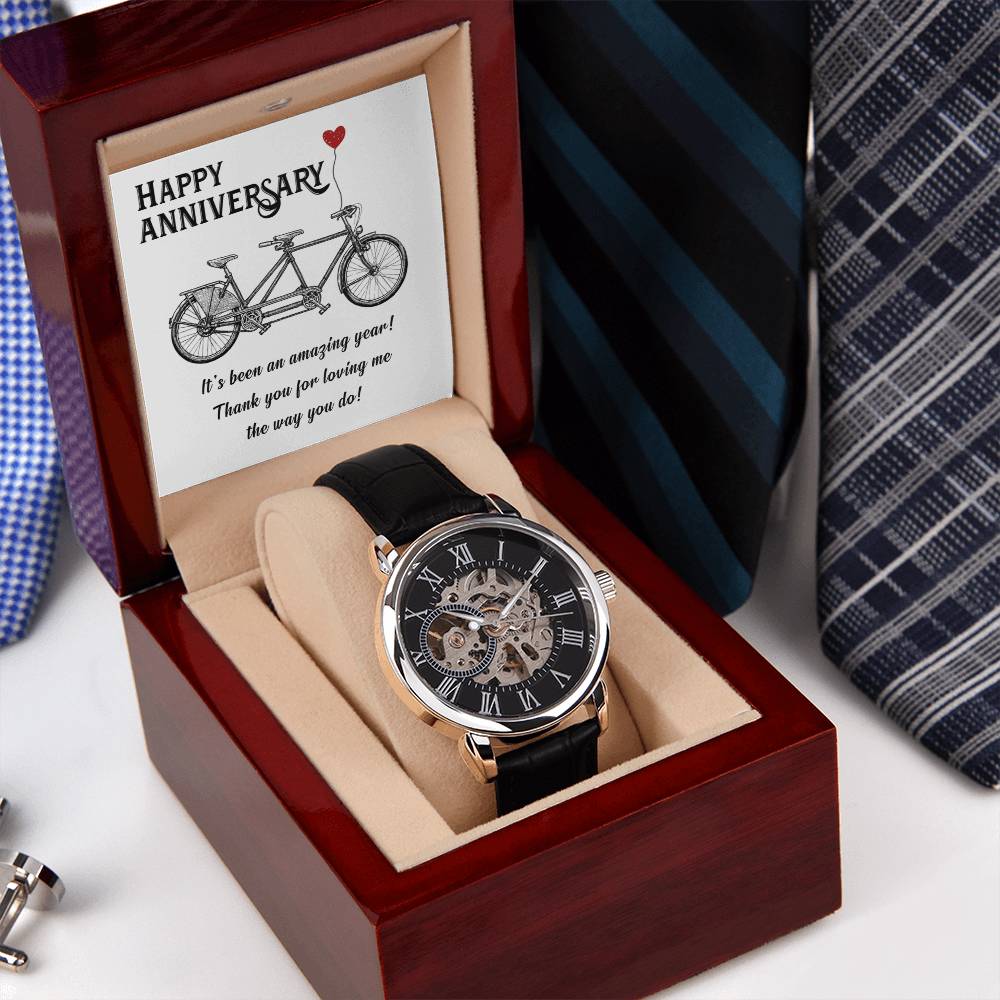 Men's Openwork Watch - Happy Anniversary