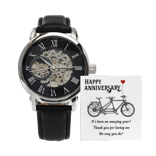 Men's Openwork Watch - Happy Anniversary