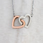 Interlocking Hearts Necklace (Yellow and White Gold Variant) (no message card)