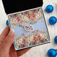 Interlocking Hearts necklace (Yellow and White Gold Variants with Horizontal Roses Card))