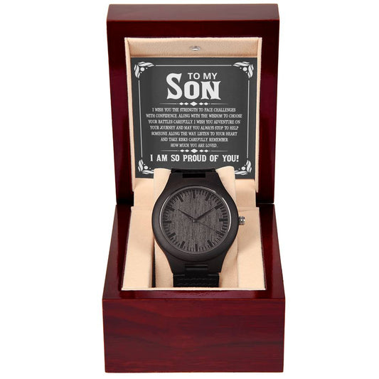 Wooden Watch - I Am So Proud of You Son