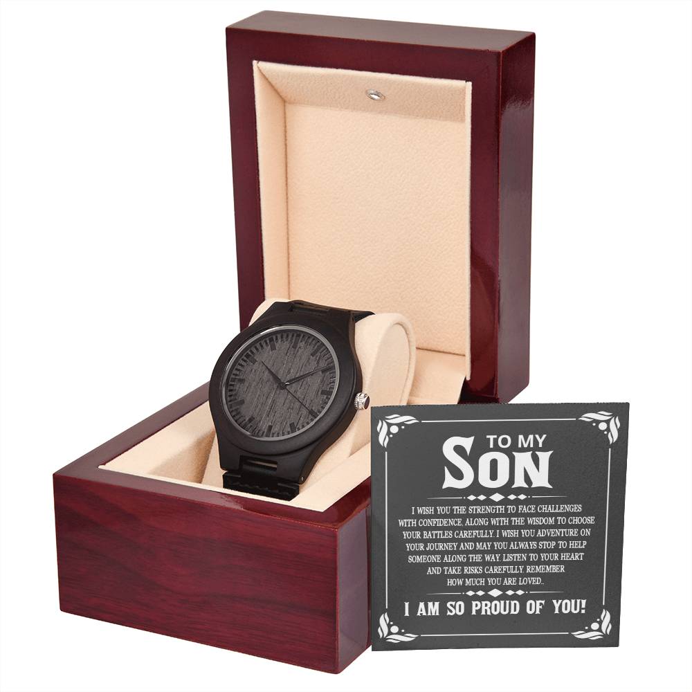 Wooden Watch - I Am So Proud of You Son