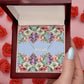 Personalized Name Necklace (with horizontal Galdiolus flowers card)