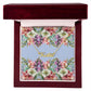 Personalized Name Necklace (with horizontal Galdiolus flowers card)