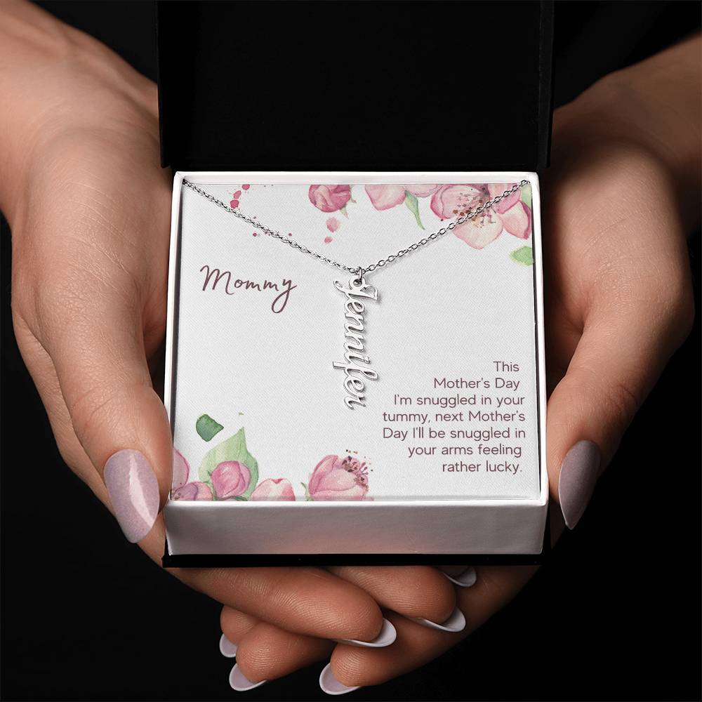 Vertical Name Necklace - To Mommy