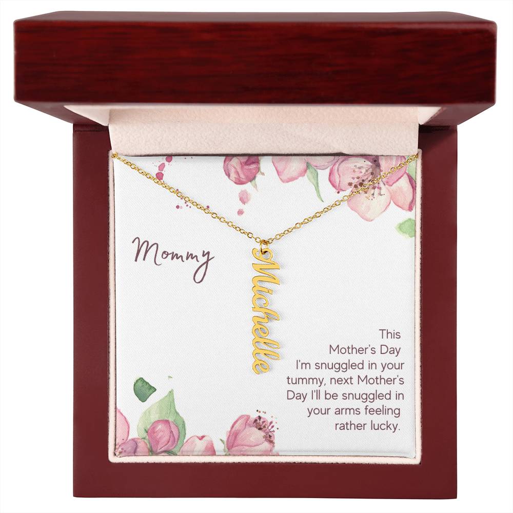 Vertical Name Necklace - To Mommy