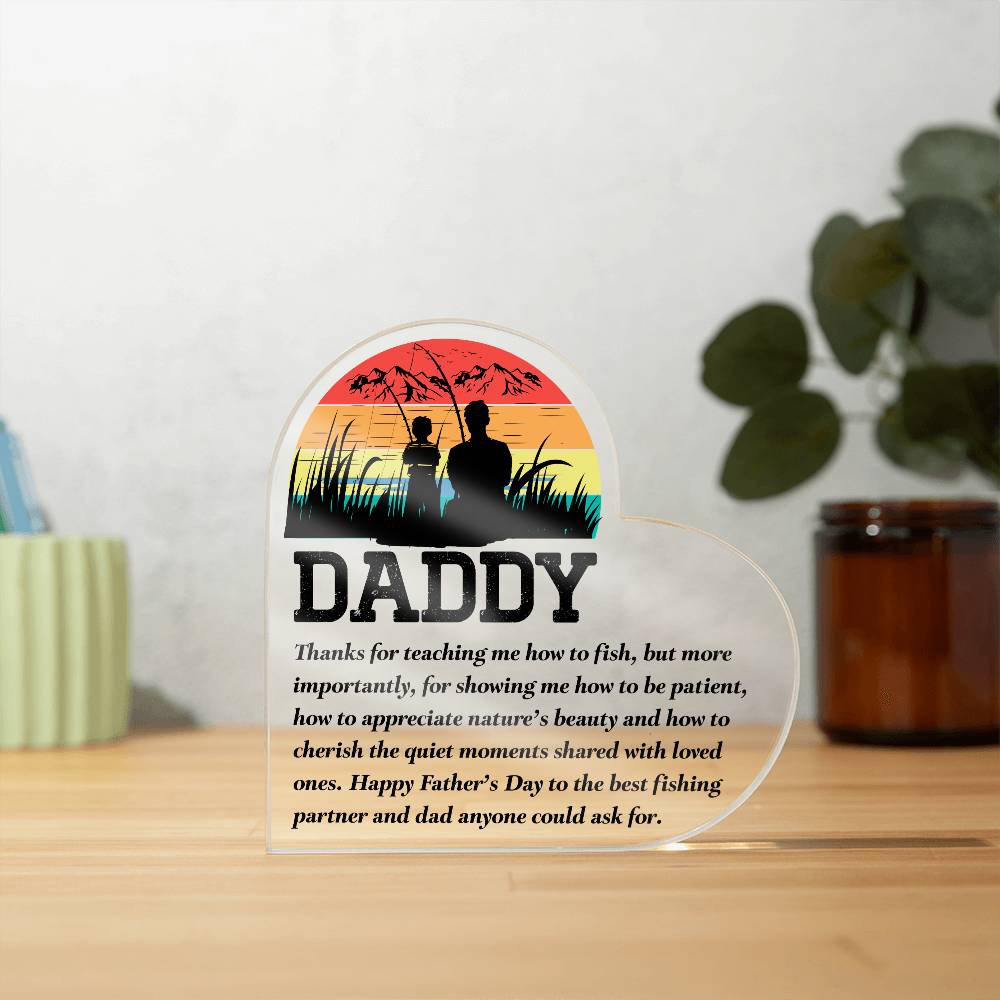 Heart Acrylic Plaque - Daddy