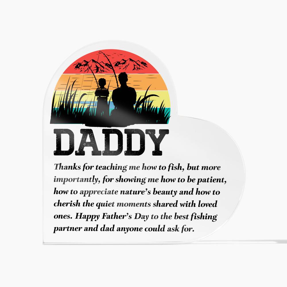 Heart Acrylic Plaque - Daddy