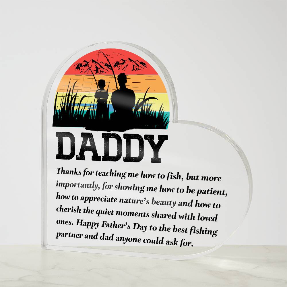 Heart Acrylic Plaque - Daddy