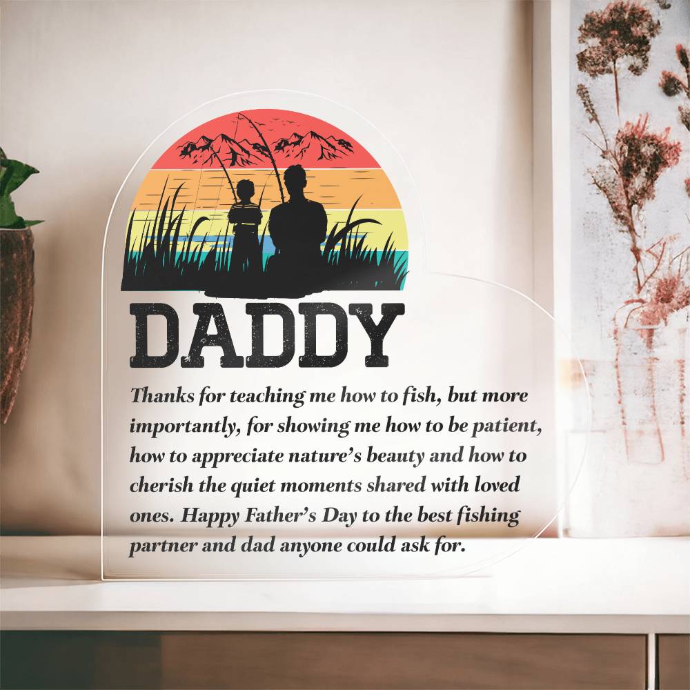 Heart Acrylic Plaque - Daddy