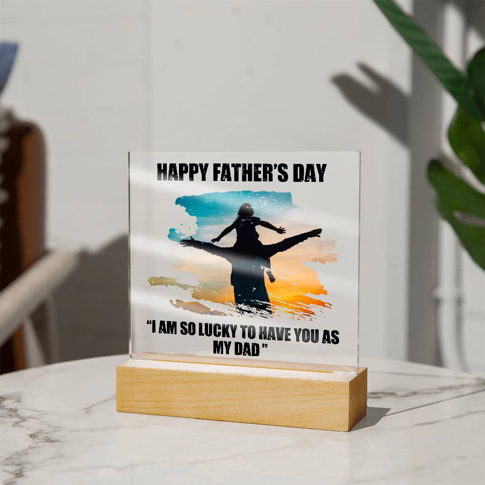 Square Acrylic Plaque - Happy Father's Day