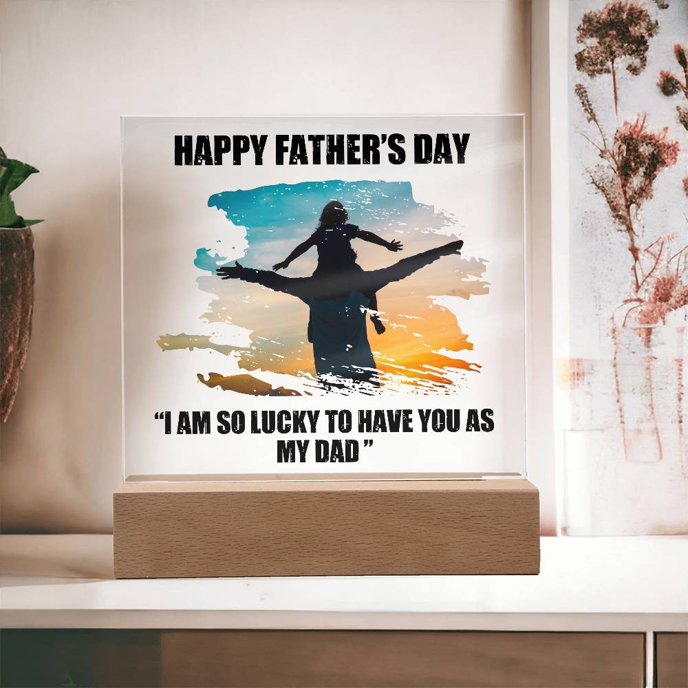 Square Acrylic Plaque - Happy Father's Day