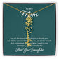 Flower Name Necklace for Mom from Daughter