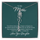 Flower Name Necklace for Mom from Daughter