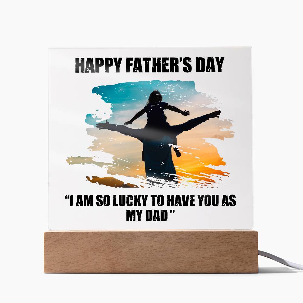 Square Acrylic Plaque - Happy Father's Day