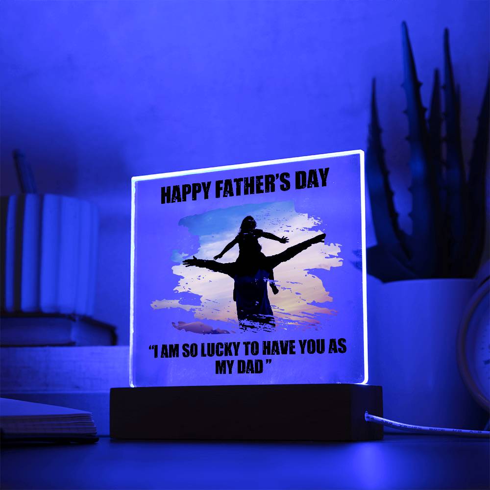 Square Acrylic Plaque - Happy Father's Day