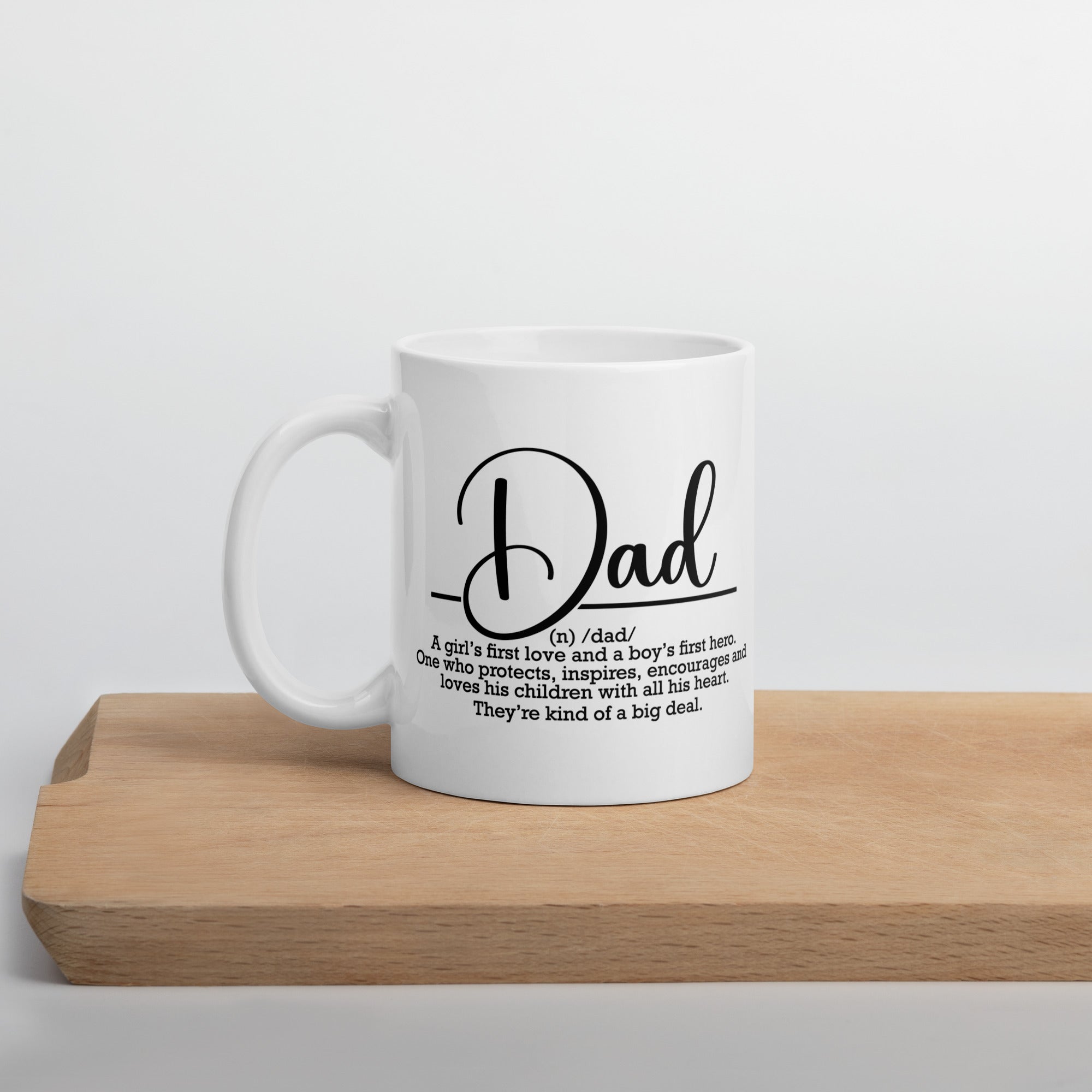 White Dad Definition glossy mug