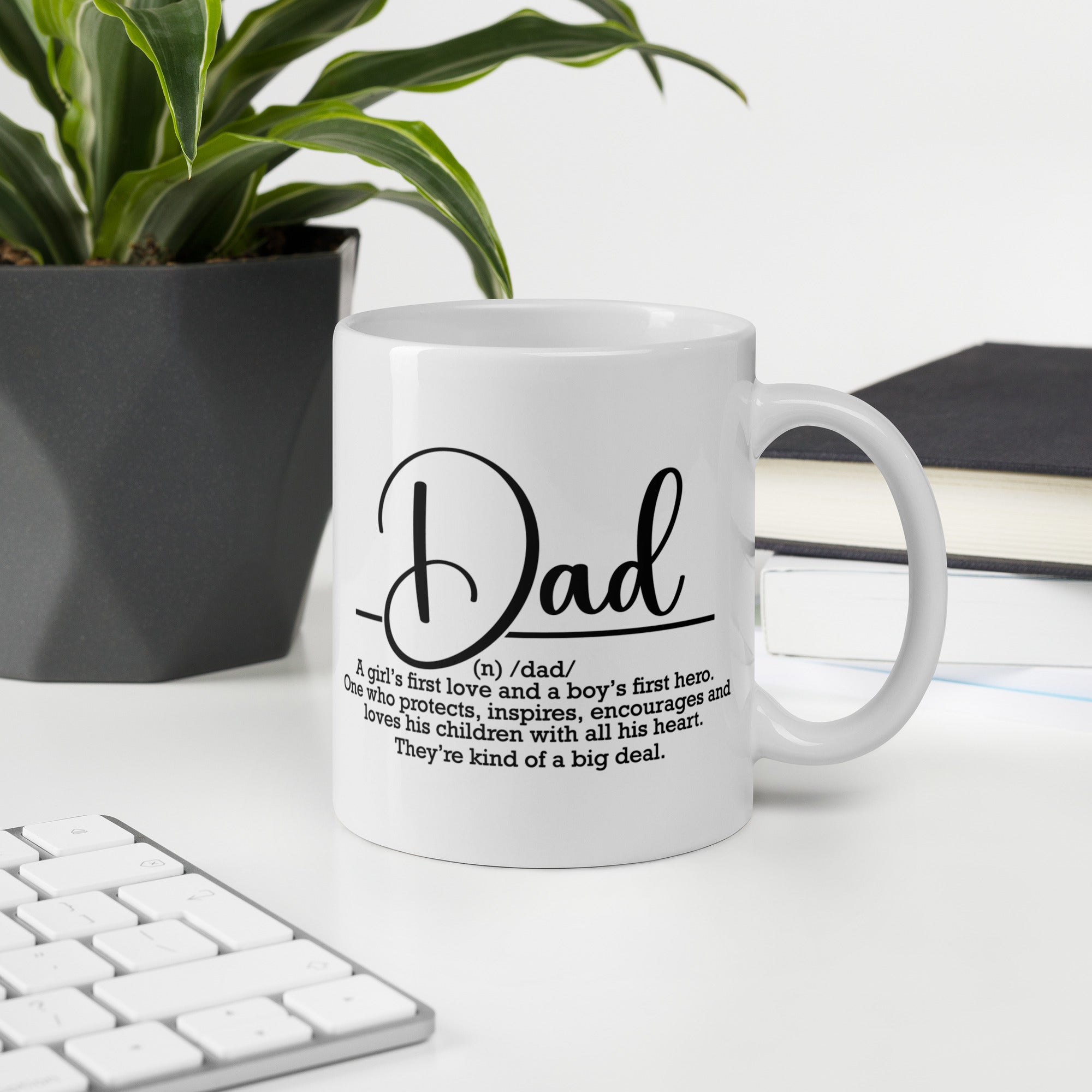 White Dad Definition glossy mug