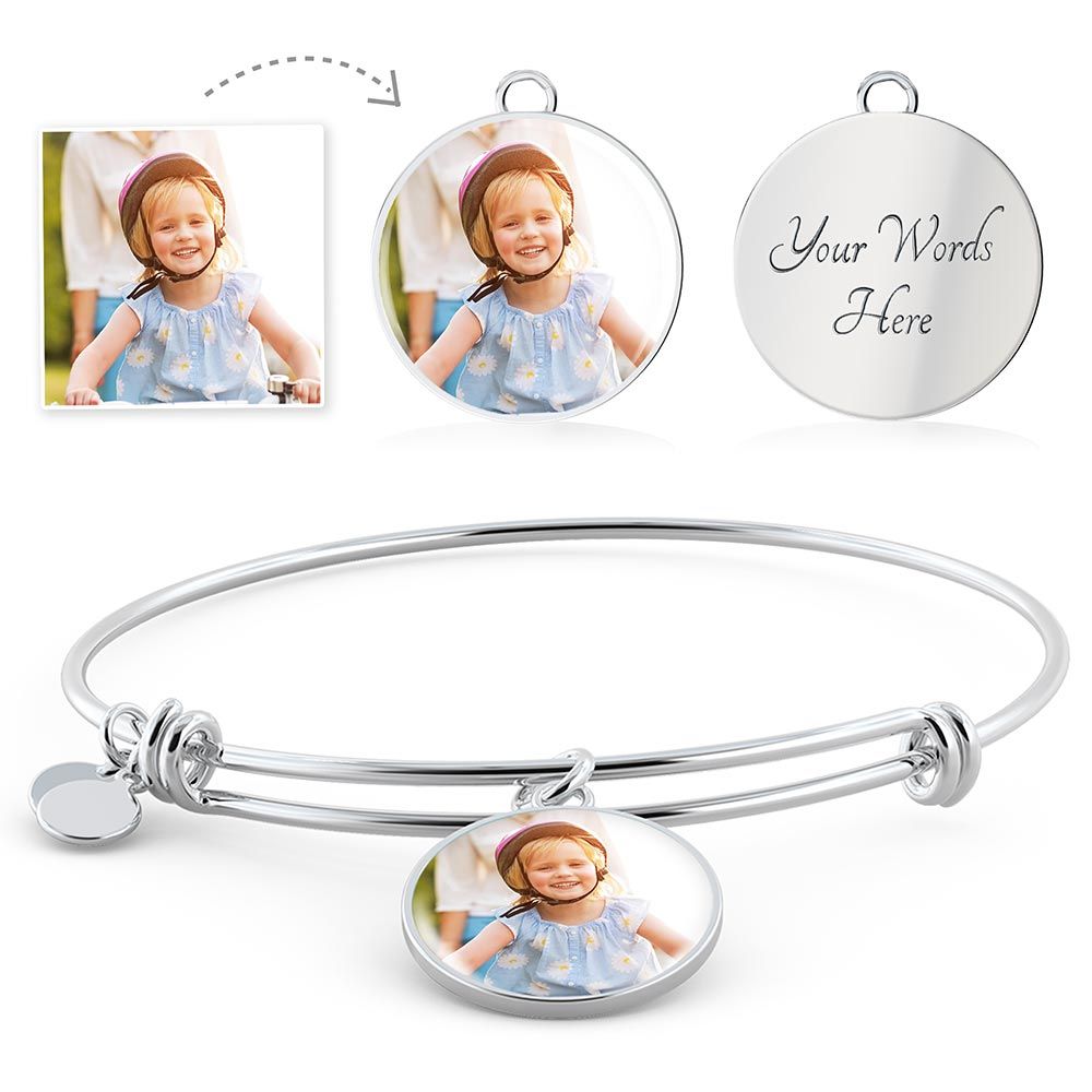 Personalized Circle Bangle For Daughter