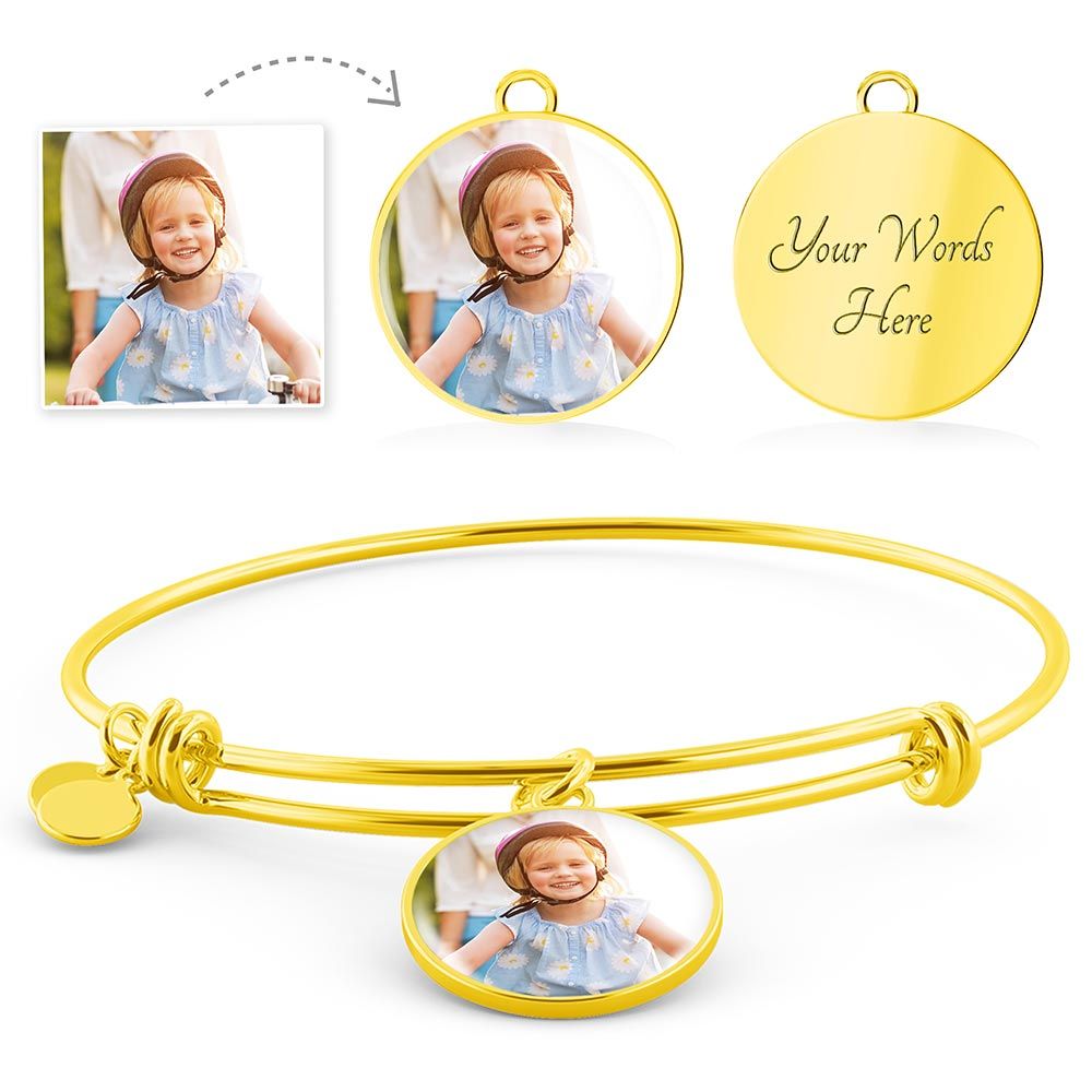 Personalized Circle Bangle For Daughter