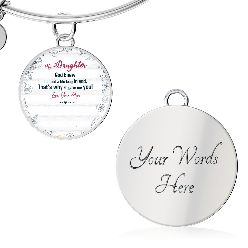 Personalized Circle Bangle For Daughter