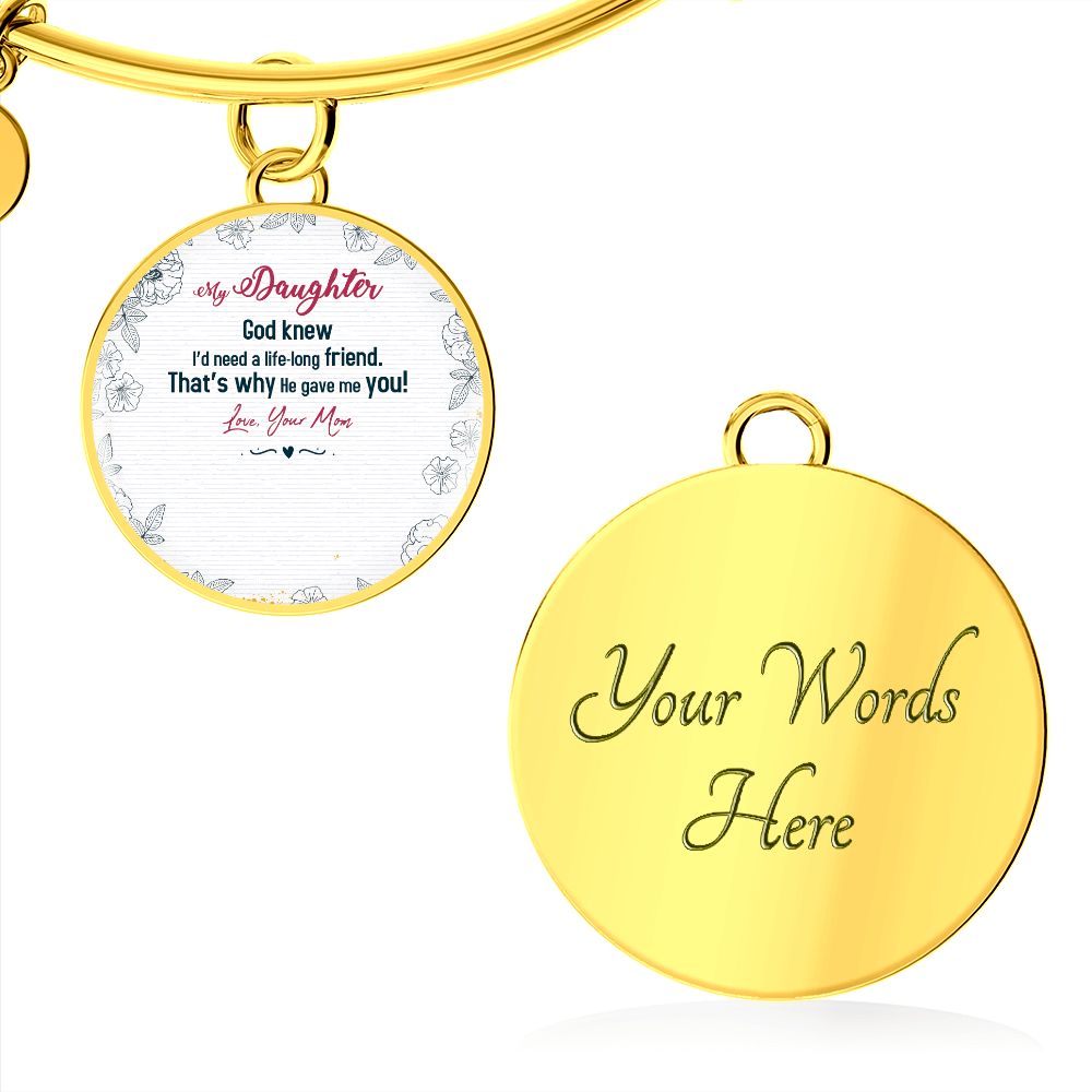 Personalized Circle Bangle For Daughter