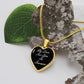 Heart Pendant and Snake Chain (My Love For You Is Forever-Black BG)