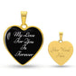 Heart Pendant and Snake Chain (My Love For You Is Forever-Black BG)