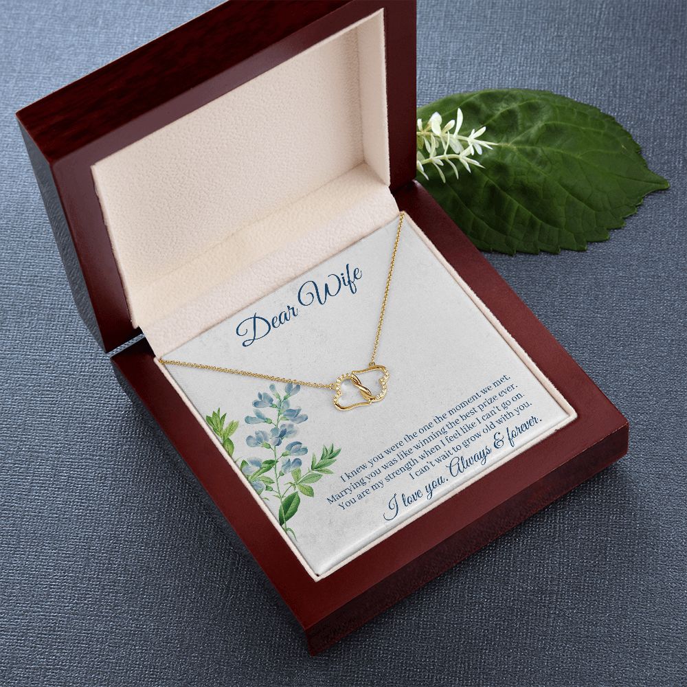 Everlasting Love Necklace (With message to Dear Wife -I Love You Always and Forever)