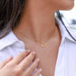 Gold Delicate Heart Necklace (with message for wife)