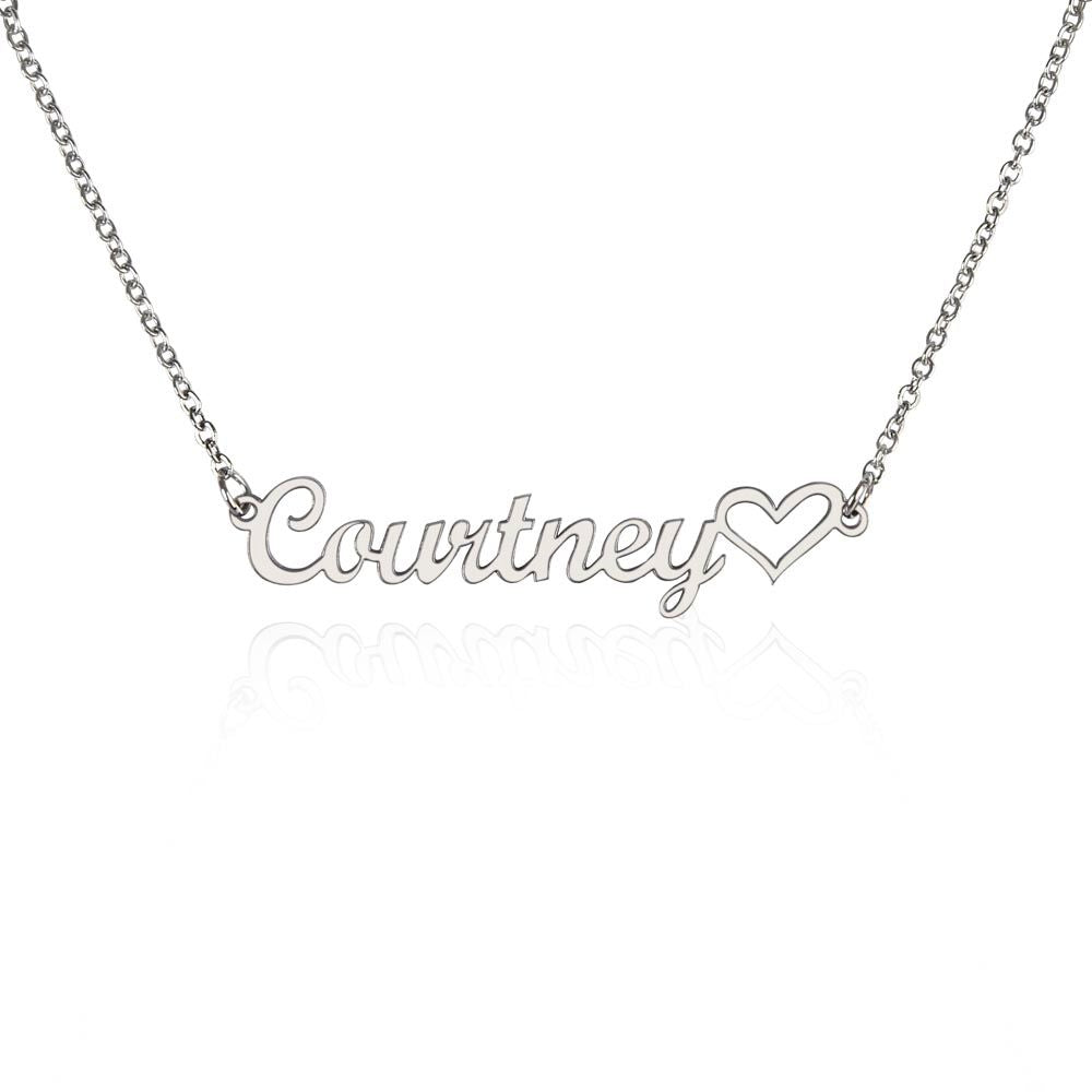 Personalized Heart Name Necklace (no message card)