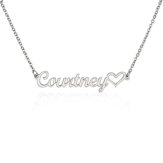Personalized Heart Name Necklace (no message card)