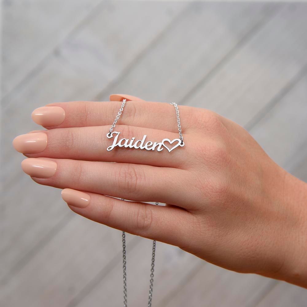 Personalized Heart Name Necklace (no message card)