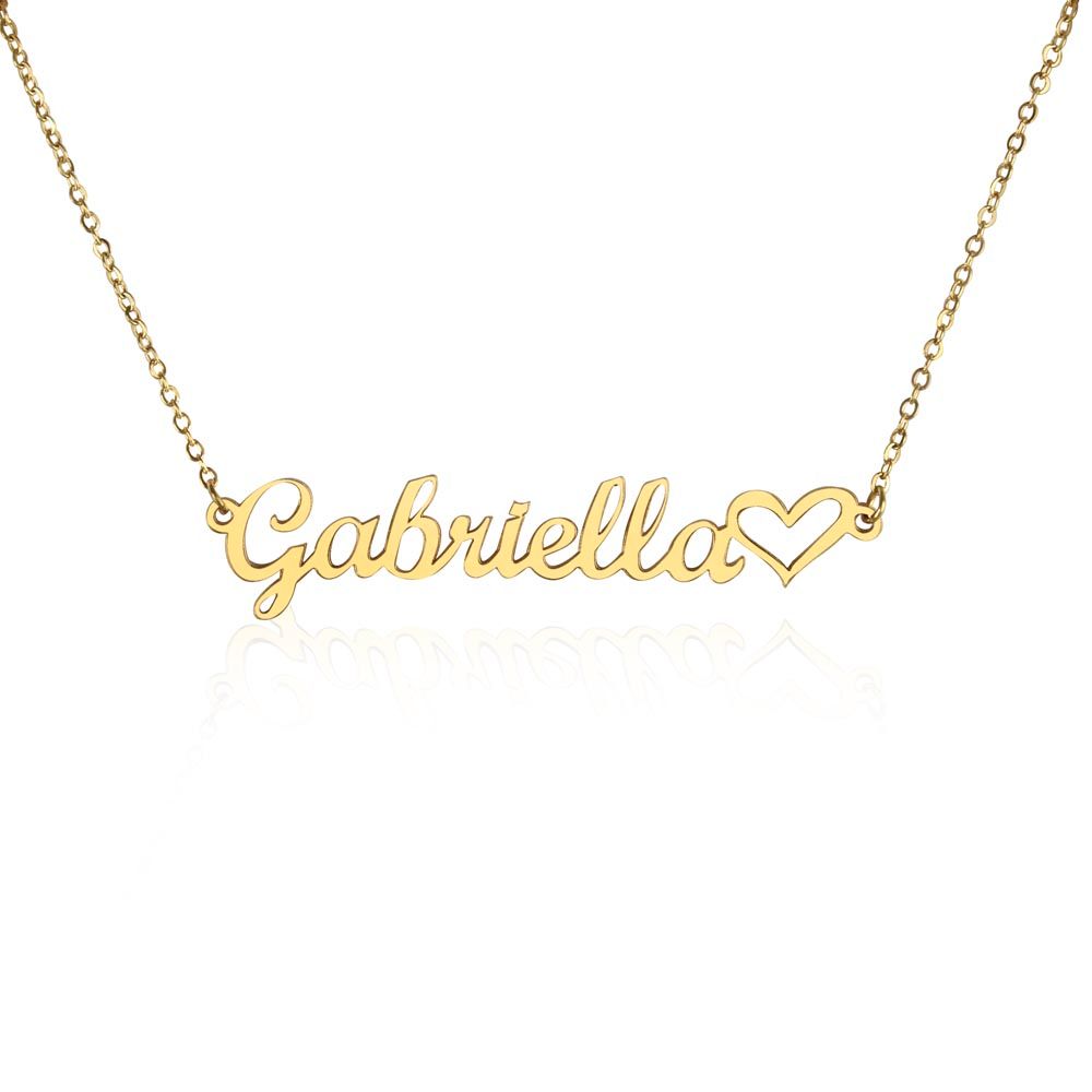 Personalized Heart Name Necklace (no message card)