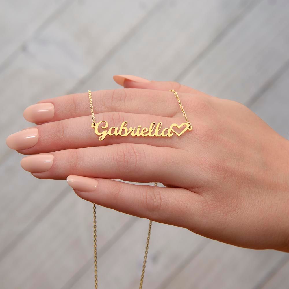 Personalized Heart Name Necklace (no message card)