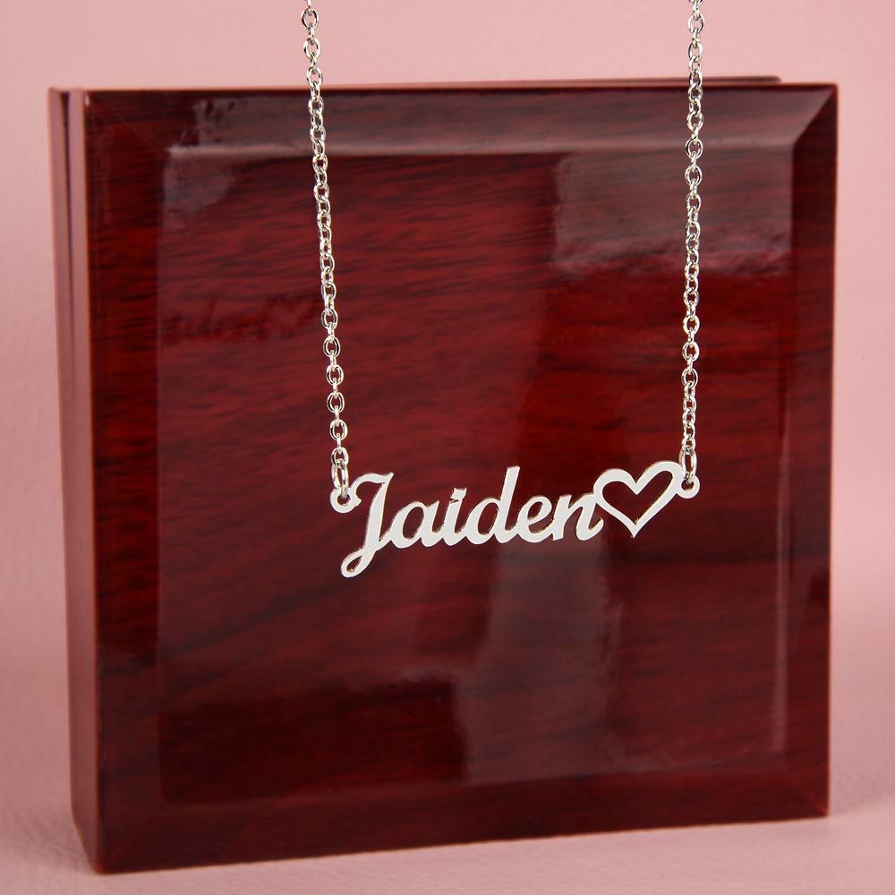 Personalized Heart Name Necklace (no message card)