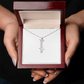 Personalized Vertical Name Necklace (with message for wife-always heart to heart)